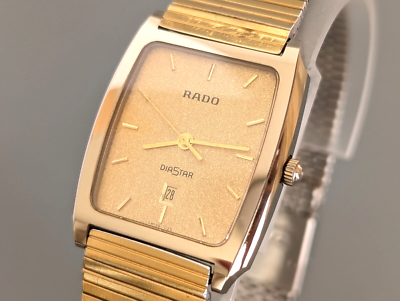 RADO DIASTAR 152.0420.3 Gold Dial Square Quartz Men
