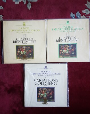 3 ALBUM BACH RUZICKOVA - GUT TEMPERIERTES CEMBALO - GOLDBERG VARIATIONEN - ERATO