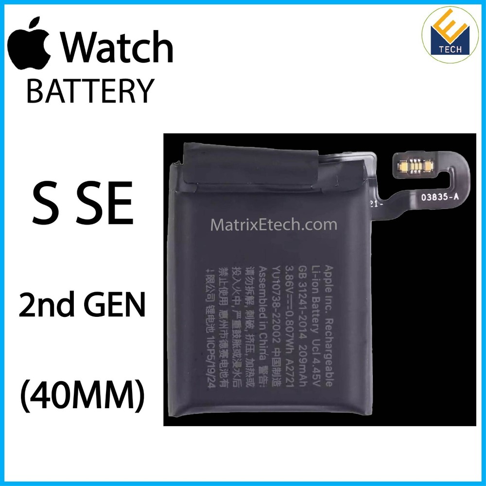 Apple Watch Series SE (2nd Gen) (40MM) Replacement Battery (GPS Version Only)