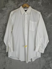 Nautica Classic Fit Long Sleeve Cotton White Men's Button Up Shirt Size 17 32-33