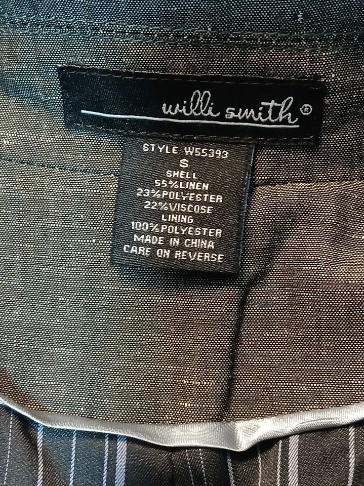 Willi Smith Vintage Skirt Suit Set Linen Blend Sophisticated Corpcore Size Small - Image 4 of 4