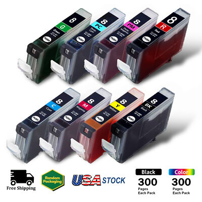FADSOON  CLI-8 Ink Cartridges 8PK for Canon CLI-8 PIXMA iP5200R iP5200 MP610