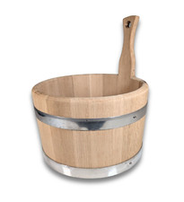 Saunakübel 5 Liter Sauna Eimer Aufgusseimer Banya Holzeimer Eiche Saunazubehör