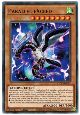 Yu-Gi-Oh! ETCO-DE001 Parallel eXceed 1. Auflage Common in Sleeve & Toploader NM