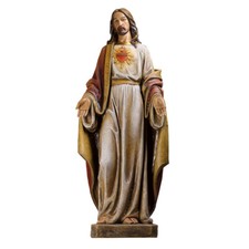48" Church Size Sacred Heart of Jesus Statue Color Resin
