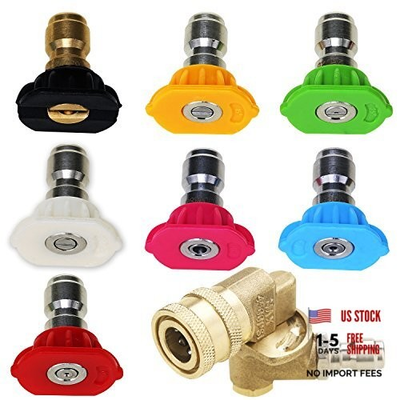 #ad Pressure Washer Accessories Kit 7 Power Washer Nozzle Tips Quick Connecting $29.79