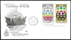 🍁Canada   #623 /624  "Olympic Symbols"  Fine Used 1973  Rosecraft Cover