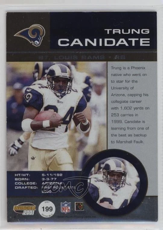 2001 Pacific Invincible Red Game-Worn JerseyGame-Worn Jersey Trung Canidate - Image 2 of 2