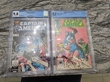 2-Captain America Books 1st- 321 CGC 9.8 1986 FLAG SMASH & 2nd Is 324 8.5 CBCS 