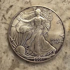 Special 2001 American Eagle Walking Liberty Coin 1oz .999 Silver Dollar