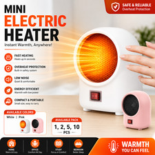 Mini Electric Heater Portable Desktop Winter Fan Air Heating Warmer Home Office