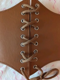 Brown Underbust Corset Stretchy Size Small
