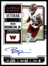 2023 Panini Contenders #CTA-BRJ Brian Robinson Jr. Veteran Ticket