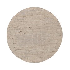 5'x5' Ivory Hand Knotted Textured Modern Design Wool & Jute Round Rug 92398