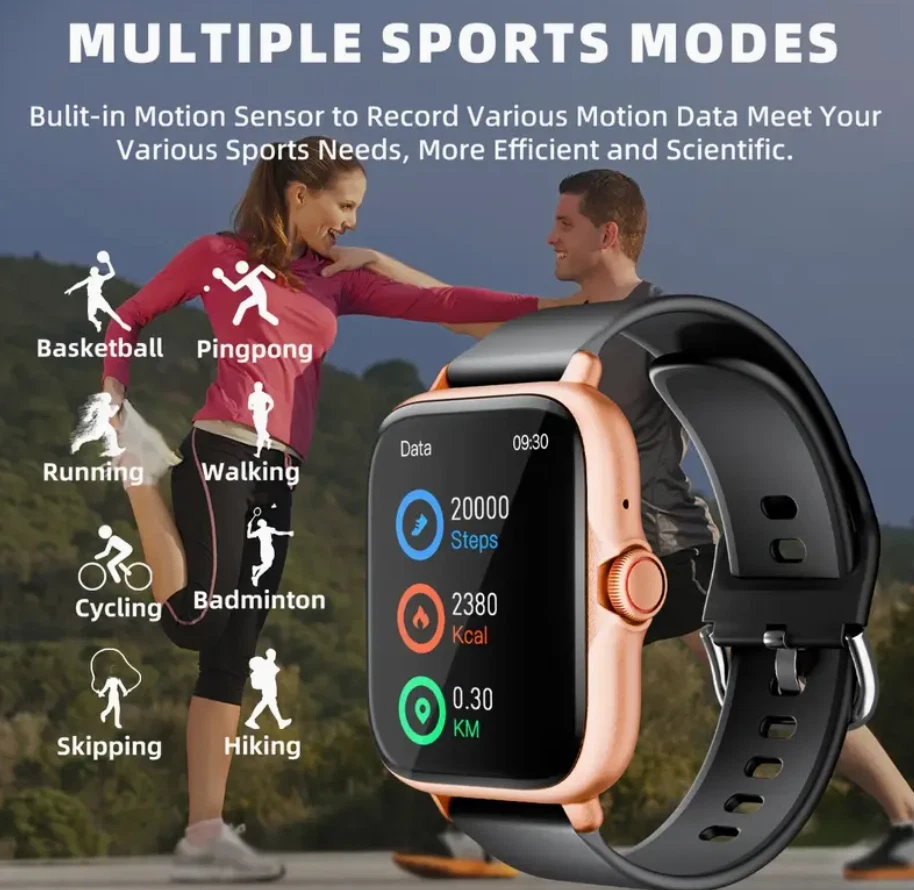 Smart Watch For Men/Women Bluetooth Heart Rate Sports Watch For Samsung iPhone - Image 4 of 4