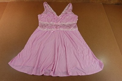 Adore Me Womens Plus 2X Pastel Lavender Floral Lace Bow Eliana Slip Dress NWT