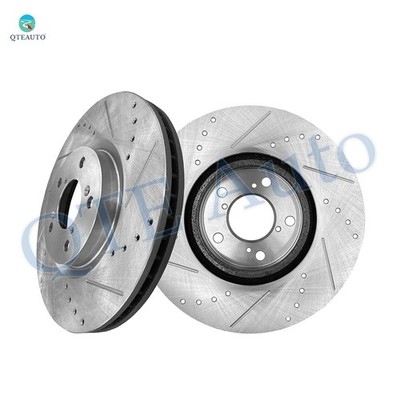 Front 330mm Drilled Slotted Brake Disc Rotors For 2010-2013 Acura ZDX