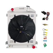 3 Row Aluminum Radiator Shroud Fan For Ford Model A Gm Chevy V8 Engine 1930 1931 3 Row Aluminum Radiator Shroud Fan For Ford Model A Gm Chevy V8 Engine 1930 1931