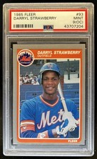 1985 Fleer Darryl Strawberry #93 Mets PSA 9