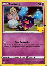 Cosmog 013/025 Rare Celebrations Pokemon Holo Lightly Played