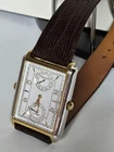Vintage Seiko Quartz  7F22-5019 Two Tone Dual Time and Date Tank Style Watch