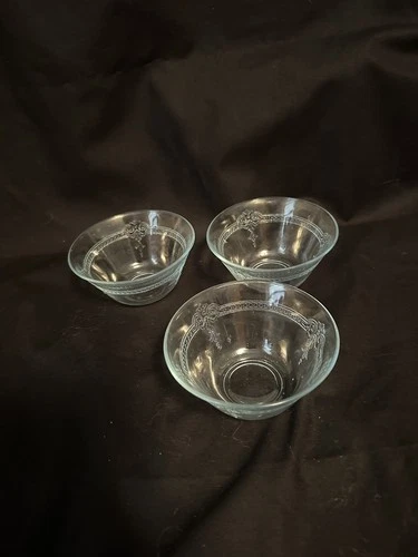 3-Fire King Sapphire Blue Baker Custard Cups 4" x 2"