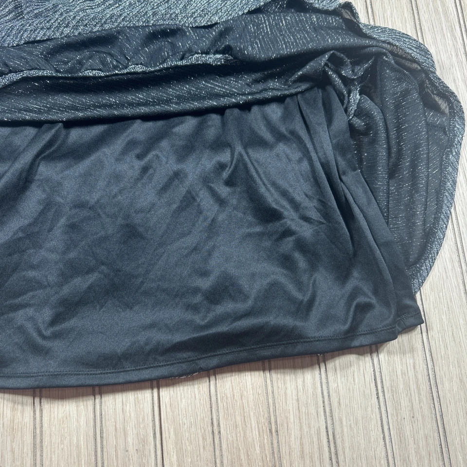 Vestido negro brillante Wonder Nation para niñas talla grande (10-12) Foto 4 de 4