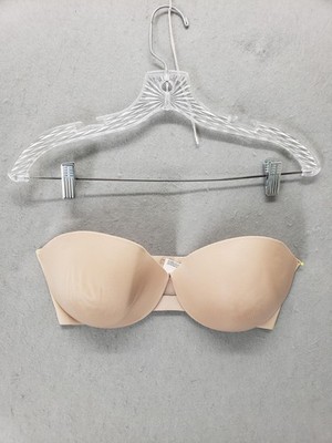 Maidenform Strapless Bra Womens 36DD Beige Nude Padded Underwire Multiway Smooth