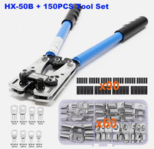 Heavy Duty Battery Cable Crimping Tool Wire Lug Crimper Terminal Copper Lugs Kit