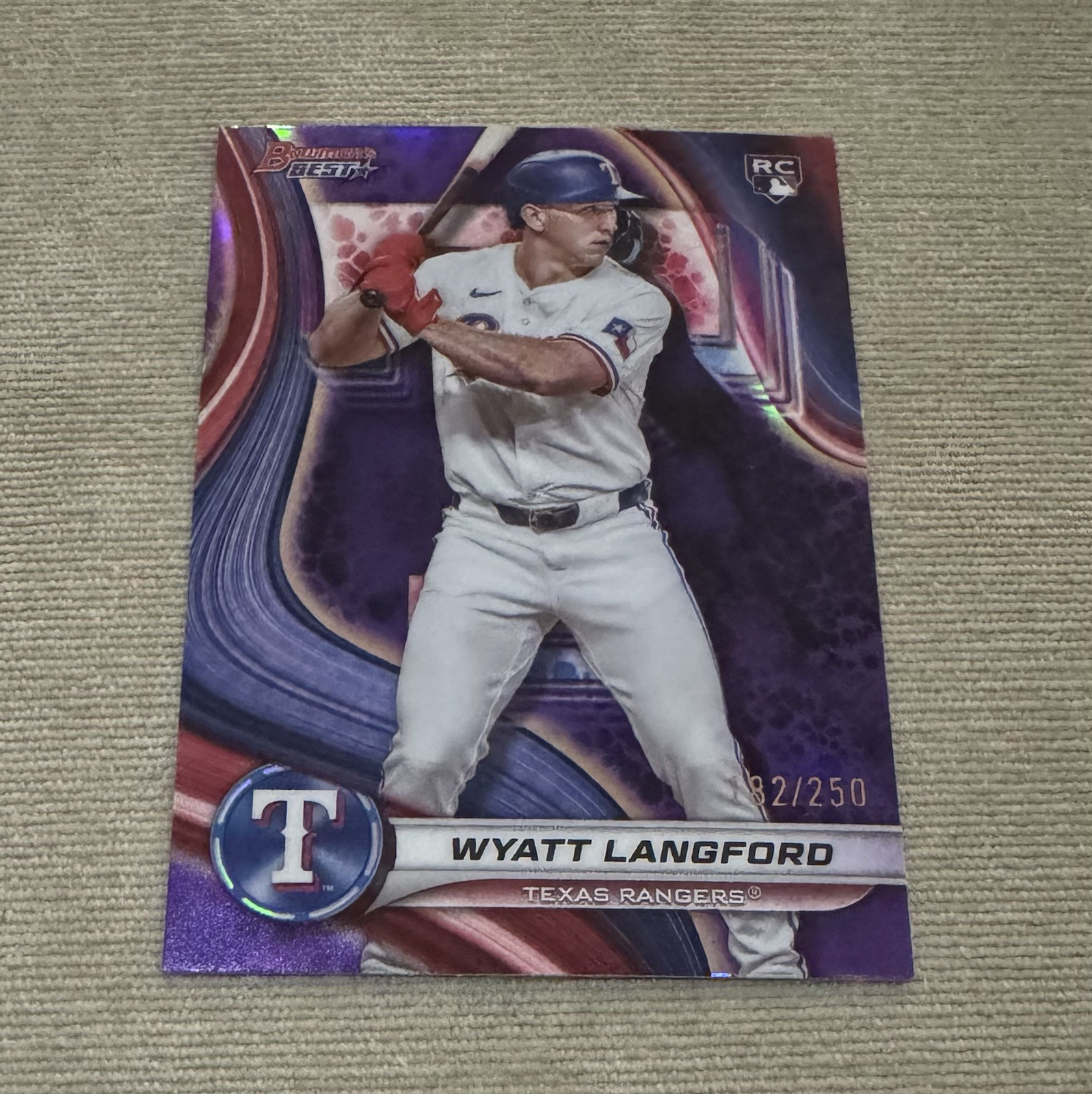 2024 Bowman's Best - Purple Refractor #65 Wyatt Langford /250 (RC)
