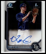 2022 1st Bowman Chrome Auto Ryan Cermak #CDA-RCK Rays RC