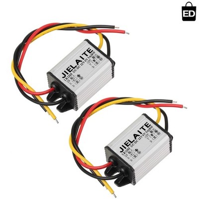 2 Pack Dc 12V To Dc 6V Converter Waterproof 3A 18W Buck Voltage Reducer Module