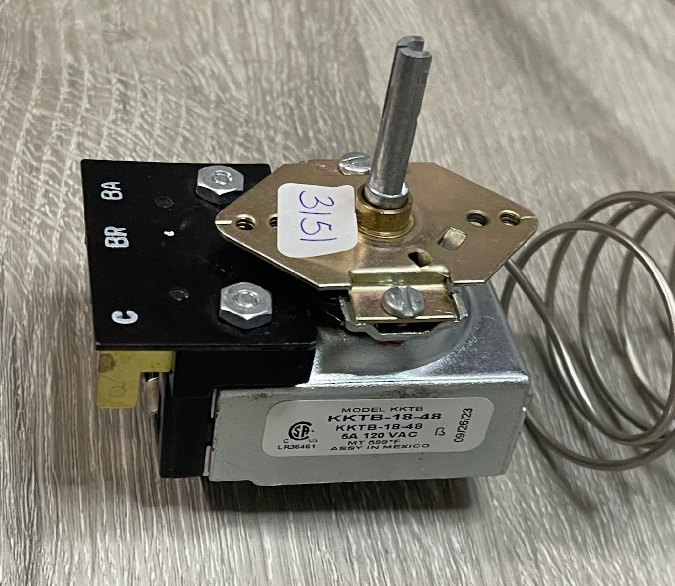 Robertshaw KKTB-18-48 Range Oven Thermostat 5A 120VAC MT 599°F