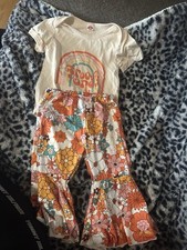 Girls 2-Piece Pants Set Size 90 White Short S...