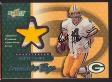 2001 SCORE SELECT BRETT FAVRE FRANCHISE TAGS PATCH AUTO AUTOGRAPH 41/50!