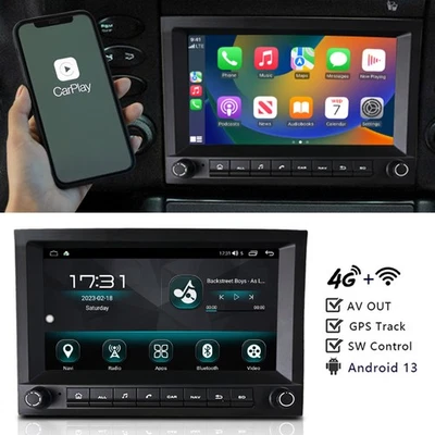 Autoradio Carplay Navi Bluetooth per Porsche 911 996 986 Boxster 1997-2006 2DIN