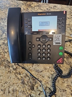 Polycom VVX 450 Ring Central Business VoIP Phone Black VVX450