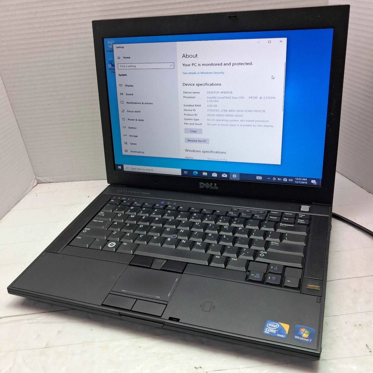 Dell Windows 10 Intel Core 2 Duo 4 GB RAM PC Laptops & Netbooks