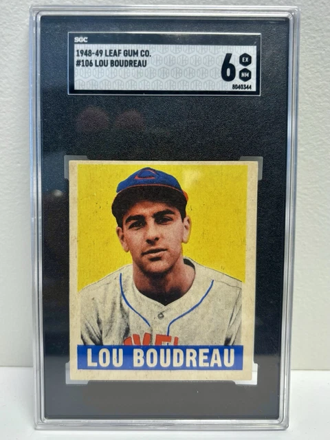 LOU BOUDREAU SGC 6 1948 LEAF #106 ROOKIE RC