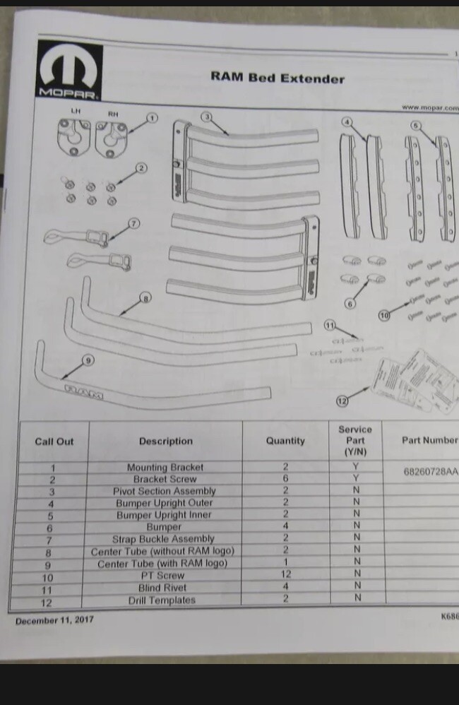 20192023 RAM DT 1500 Black Tailgate Bed Grelly UK