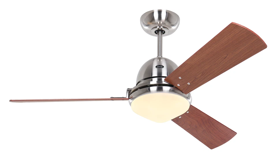 Ventilatore con Illuminazione Libeccio 120cm Cromo Telecomando Ventola Leise - Immagine 2 di 4