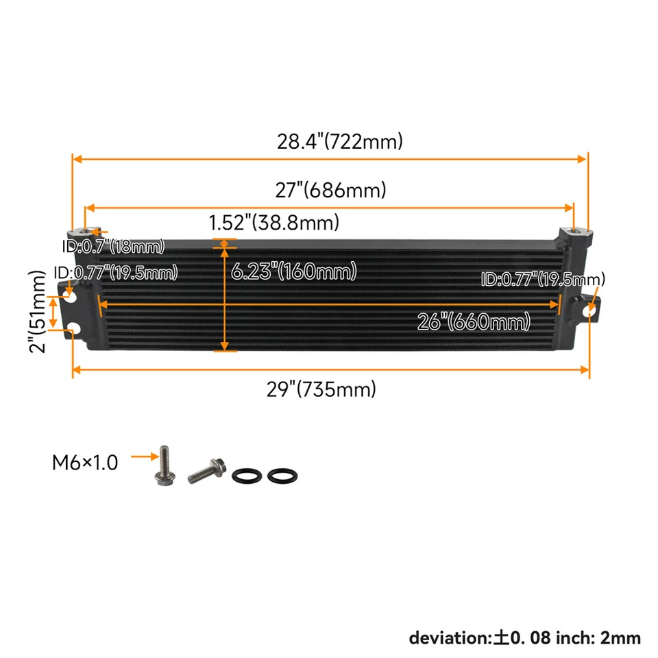 Performance Oil Cooler For BMW M3 M4 M2 S55 F80 F82 F83 F87 F8X 2015-2020 Black - Image 4 of 4