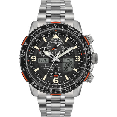 NEW CITIZEN ECO DRIVE PROMASTER SKYHAWK ATOMIC SUPER TITANIUM