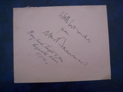 Reginald Moore Organist Autogramm (A2) 6,5 x 8,5 inch