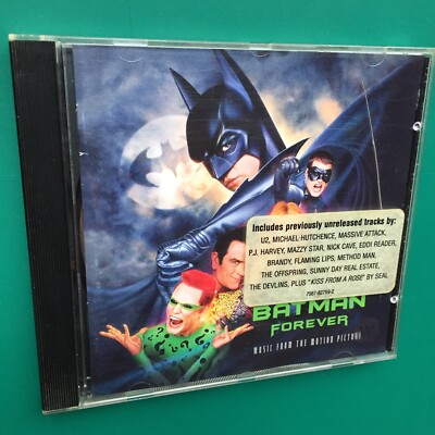 BATMAN FOREVER Film Soundtrack CD Val Kilmer U2 Nick Cave Massive Attack Devlins