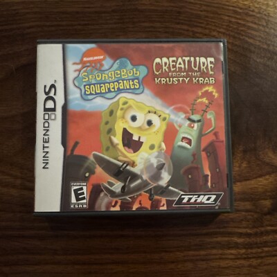SpongeBob SquarePants Creature from the Krusty Krab Nintendo 3ds complete D3