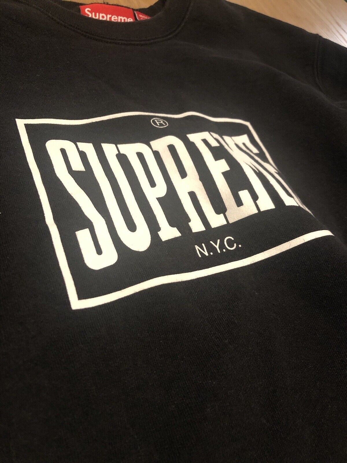 Supreme Everlast Box Logo Crew Neck Sweater size M Bl… - Gem