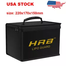 HRB Lipo Battery Safe Guard Fireproof Explosionproof Bag Storage & Charge Box US