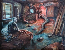 Nightmare Astir 8 X 11 Print, Nightmare print, Dark bedroom, Horror print