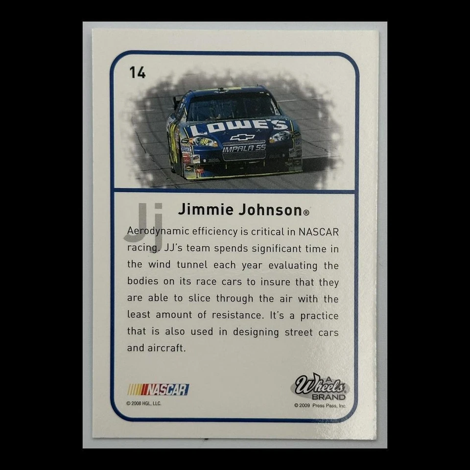 Jimmie Johnson #14 2009 Press Pass Hendrick Motorsports NM - Image 2 of 3